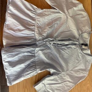 H&M Divided Light Blue Tie-Neck Top